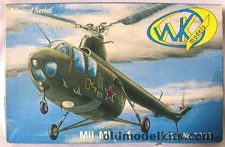 WK Models 1/72 TWO Mil Mi-1, 7203 plastic model kit
